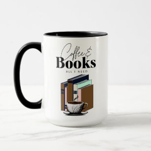 Mug Café et livres est tout ce dont j'ai besoin Vintag