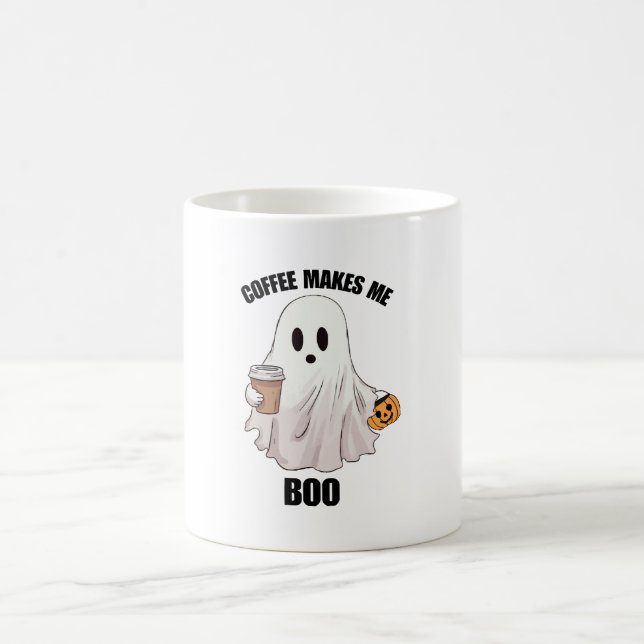 Mug Café fantôme Halloween drôle  (Centre)
