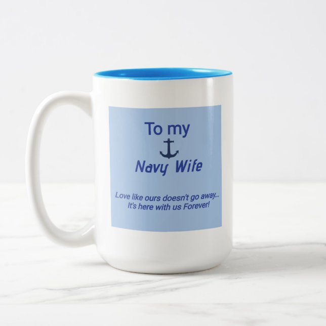 Mug café femme marine (Gauche)