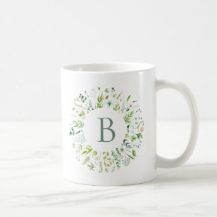 Mug café feuille vert