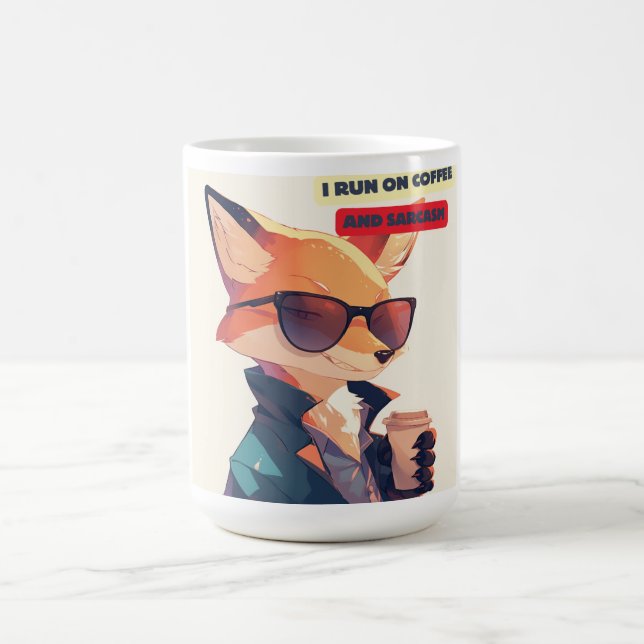Mug Café Fox Sarcastique - Café & Attitude (Centre)