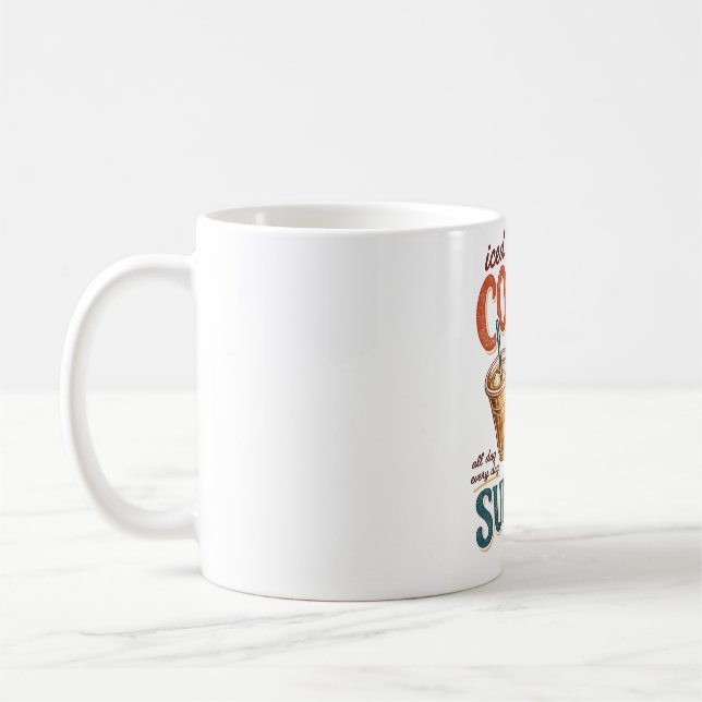 Mug Café glacé et soleil , Café glacé , Amour du café (Gauche)