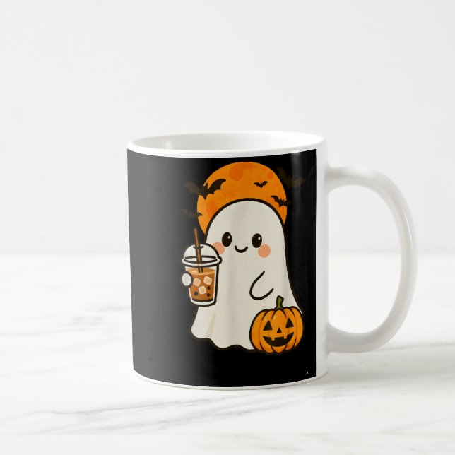 Mug Café glacé fantôme mignon et citrouille pour Hallo (Droite)