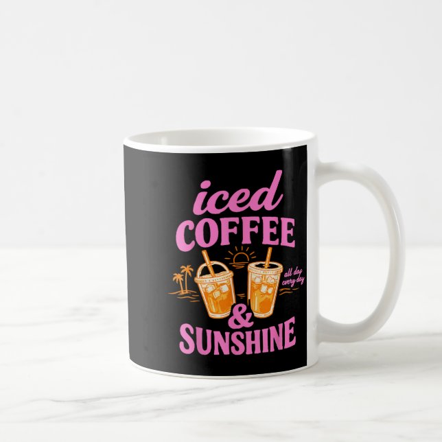 Mug Café glacé rétro et été amoureux du café (Droite)