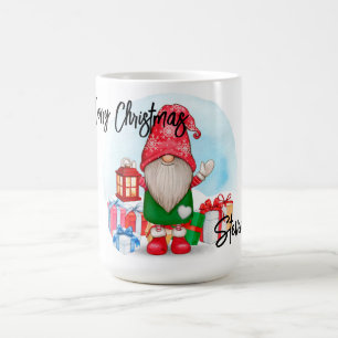 Mug café Gnome de Noël personnalisé