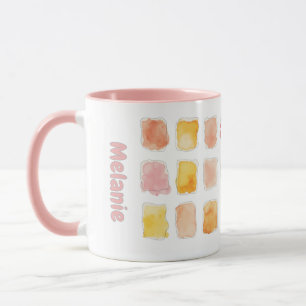Mug Café gribouillé aquarelle fantaisiste