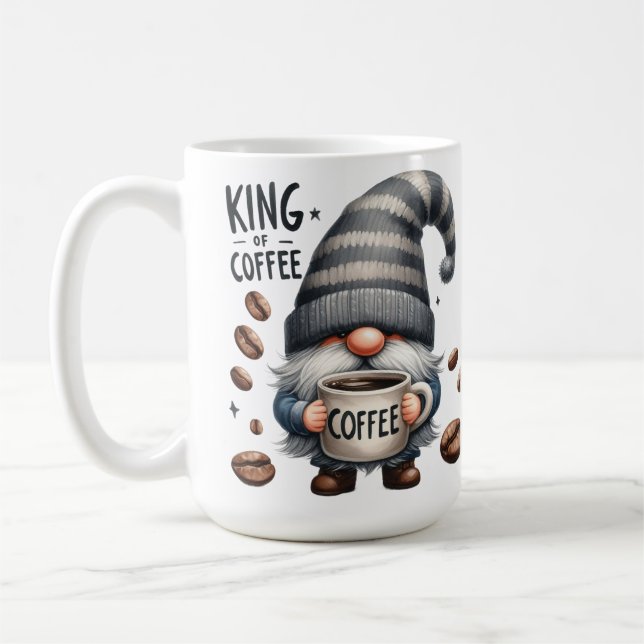 MUG CAFÉ GRIS GRIS ADORABLE GNOME CUTE (Gauche)