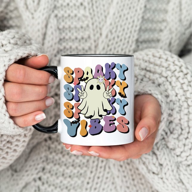 Mug Café Halloween Éffrayant Western Ghostile (Halloween Spooky Western Ghostie Coffee Mug)