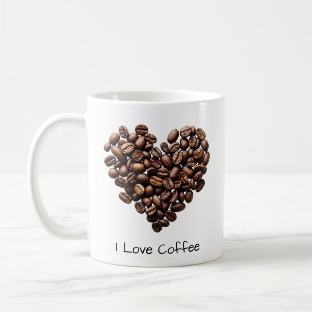 Mug Café Haricots Coeur forme Mug, Love Conception Caf (Gauche)
