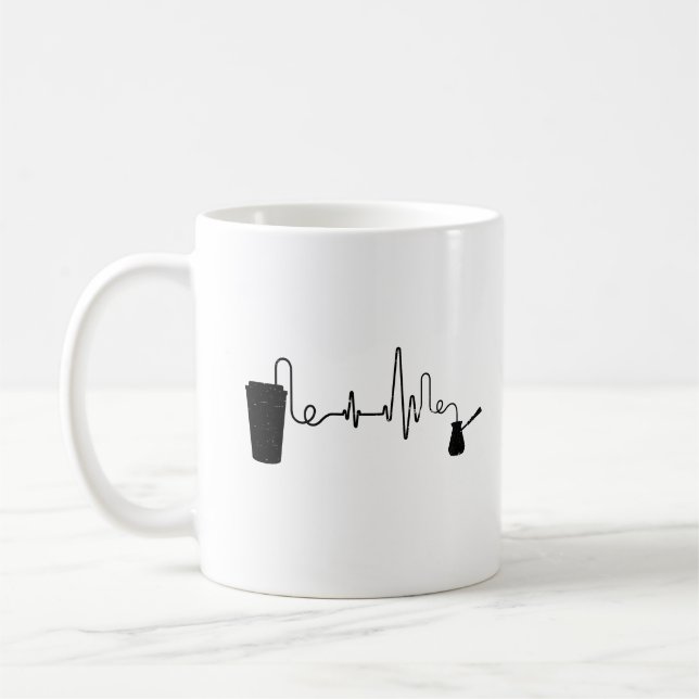 Mug Café Heartbeat Café Cup Amateurs de caféine (Gauche)