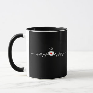 Mug Café Heartbeat Café Cup Amateurs de caféine