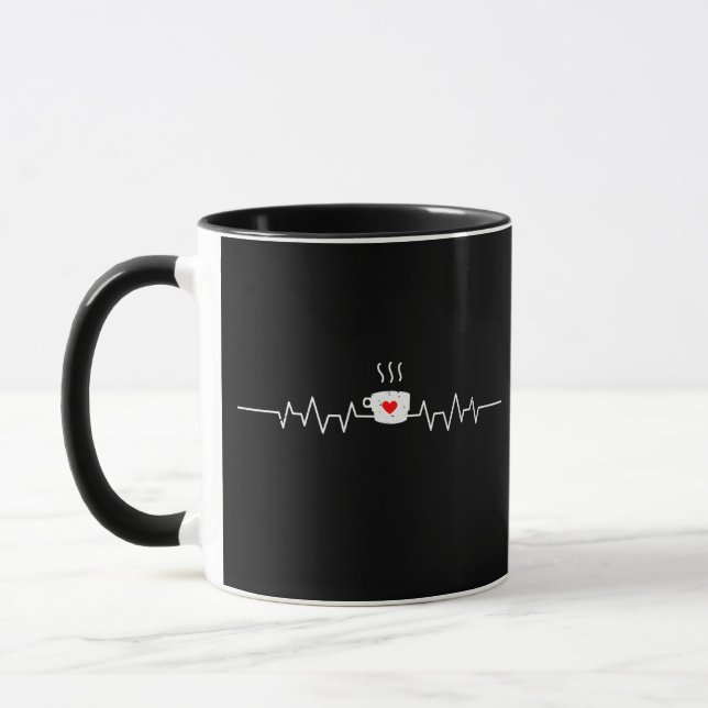 Mug Café Heartbeat Café Cup Amateurs de caféine (Gauche)