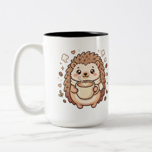 Mug Café Hérisson Mignon Kawaii Deux Tons