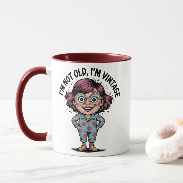 Mug café Humour vieillesse (Avec donut)
