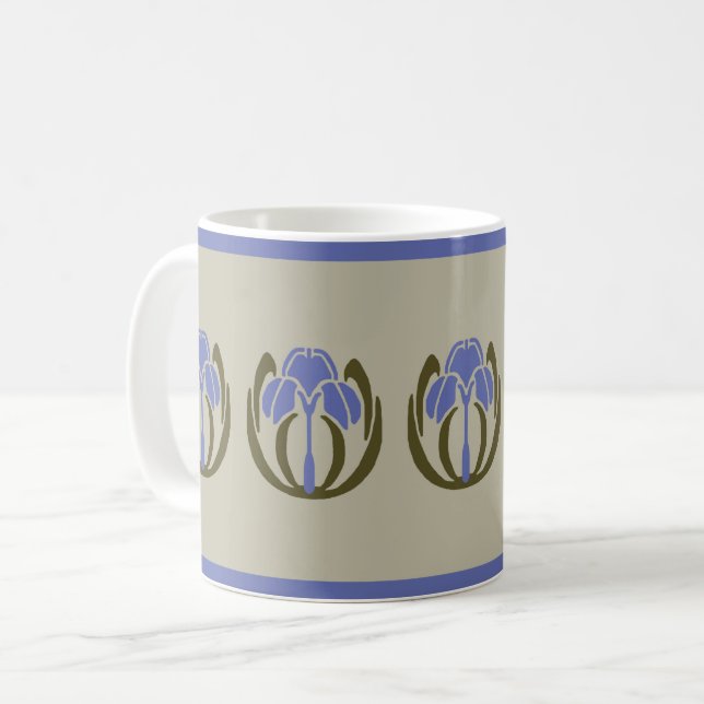 Mug café Iris Art nouveau (Devant gauche)