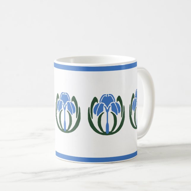 Mug café Iris Art nouveau (Devant droit)