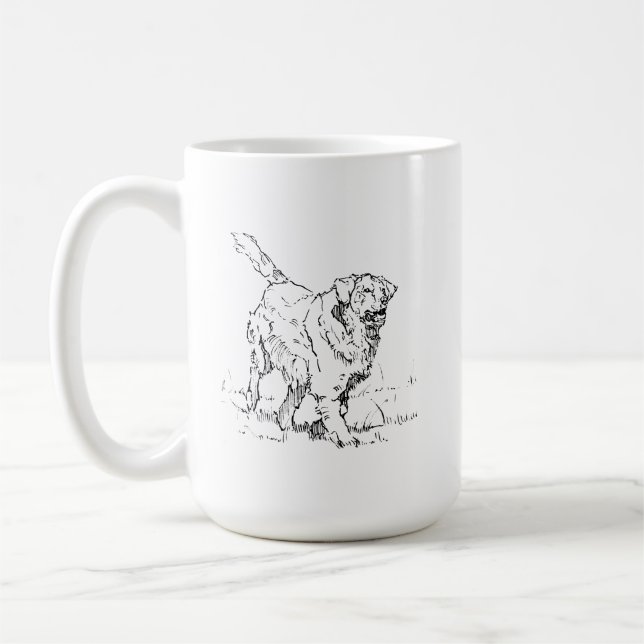 Mug Café Joyeux Golden Retriever, Cadeau pour Mama (Gauche)