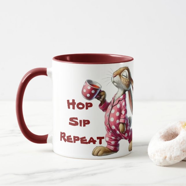 Mug café lapin personnalisé (Avec donut)