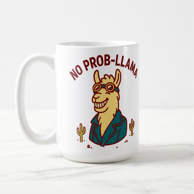Mug café Llama - Drôle cadeau Amoureux des animaux (Gauche)