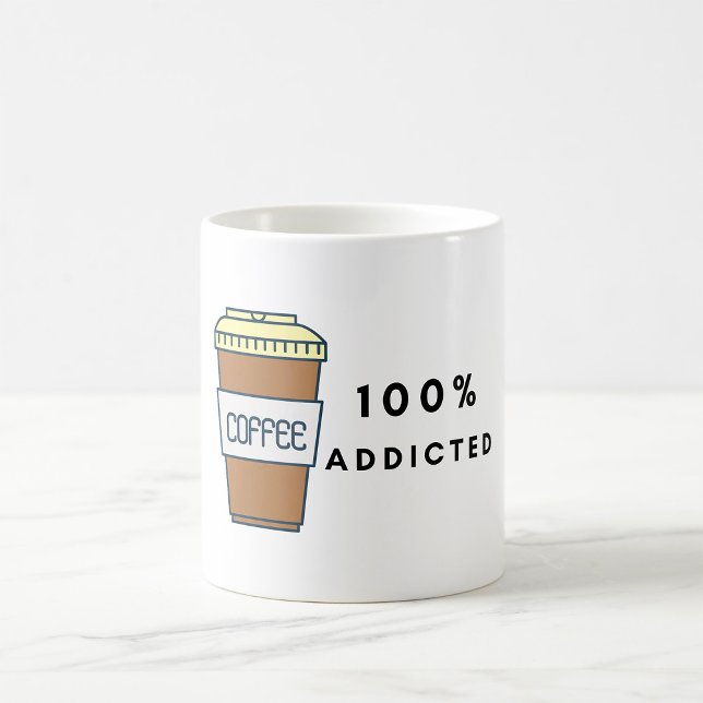 Mug Café Lover Design 100% Addicted Caféine (Créateur téléchargé)
