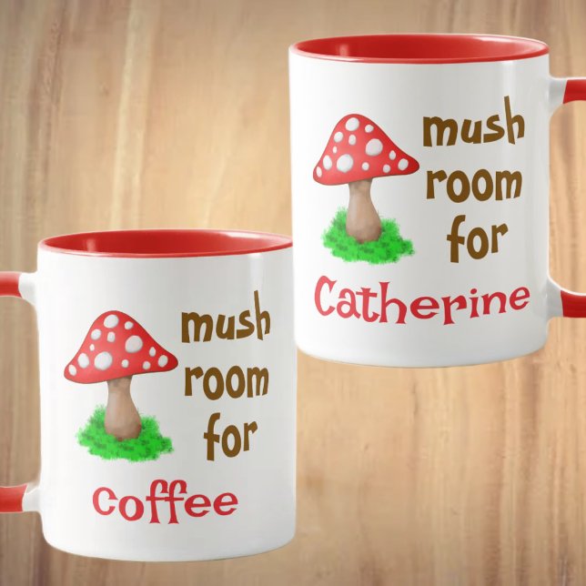 Mug Café Lover mignonne Fall Forest Funky Mushroom (Créateur téléchargé)