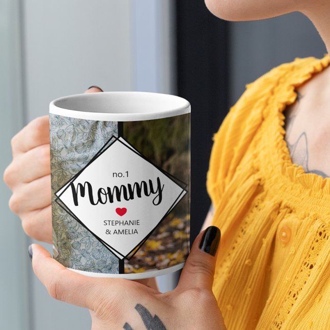 Mug Café Maman Moderne 2 Collage Photo N°1 (Créateur téléchargé)
