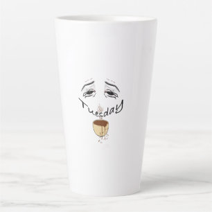 Mug Café Mardi Fatigué Drôle - Matin Épuisé
