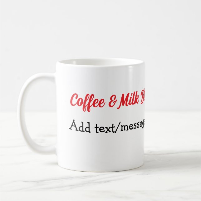 Mug Café & mélange de lait couple café cœur rouge n (Gauche)