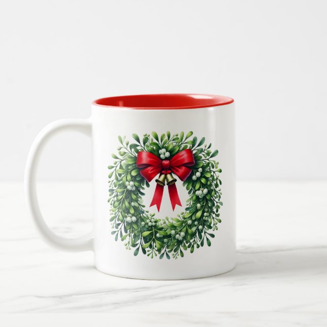 Mug café Mistletoe Wreath (Gauche)