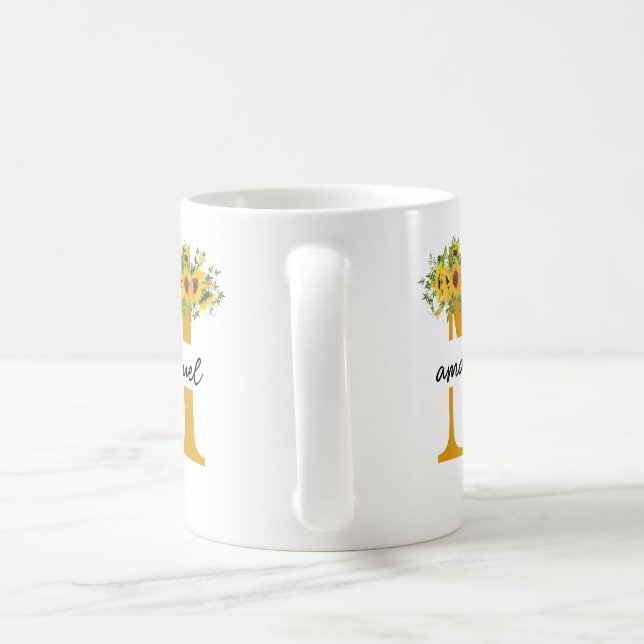 Mug café MOM personnalisé avec nom d'enfant (Poignée)