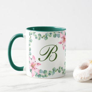 Mug Café Motif à fleurs Monogram Lily
