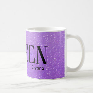 Mug Café Paillette Violet Reine Évil Glamour