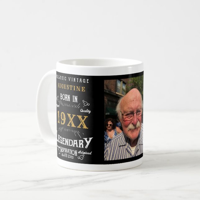 Mug café personnalisé 40e anniversaire (Devant gauche)