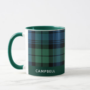 Mug Café personnalisé à carreaux Clan Campbell Tartan