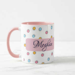 Mug Cafe personnalisé à pois