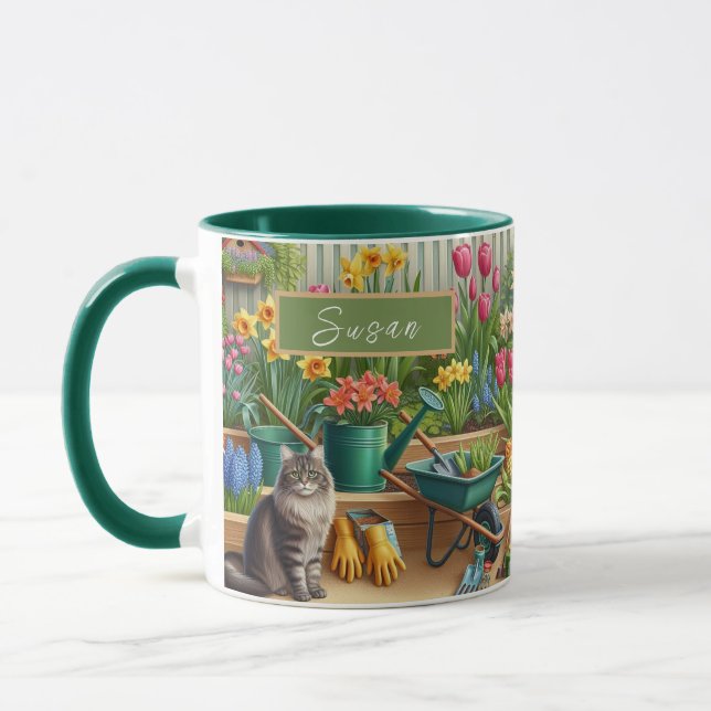Mug Café personnalisé Amoureux de les jardins (Gauche)