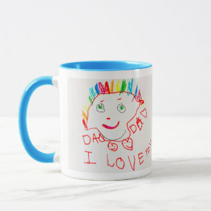 Mug café personnalisé avec l'art de votre enfant
