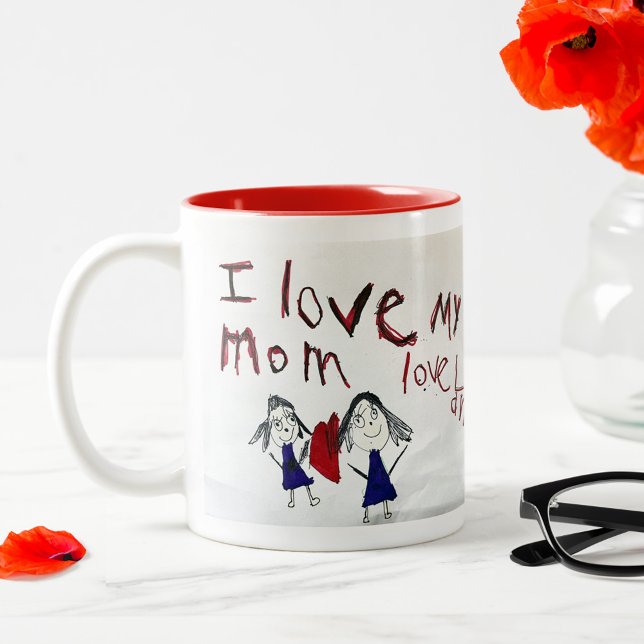 Mug café personnalisé avec l'art de votre enfant (Créateur téléchargé)