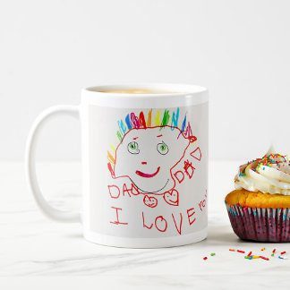 Mug café personnalisé avec l'art de votre enfant