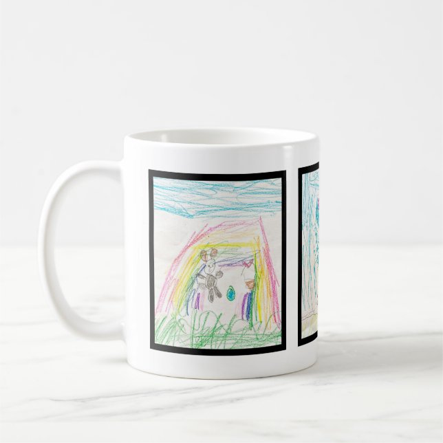 Mug café personnalisé avec l'art de votre enfant 3 (Gauche)