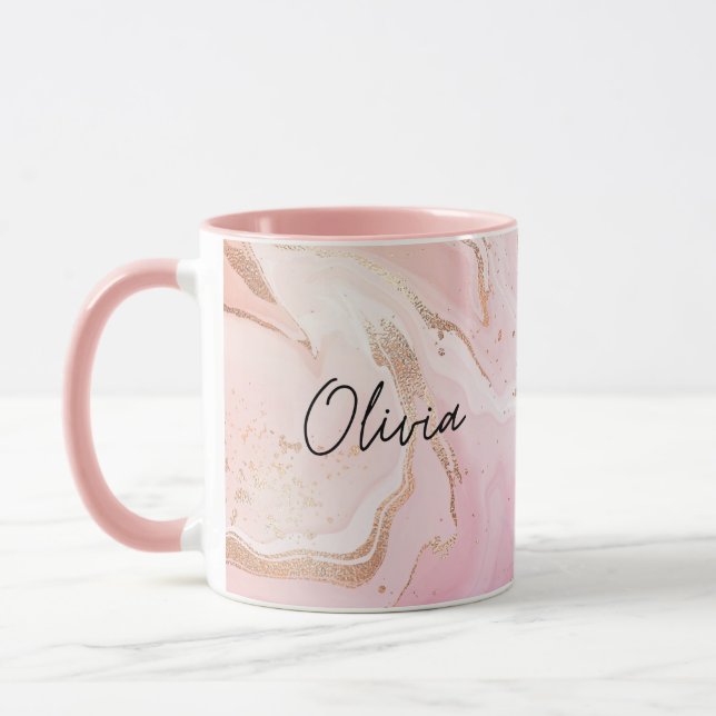 Mug café personnalisé avec texte Personnaliser (Gauche)