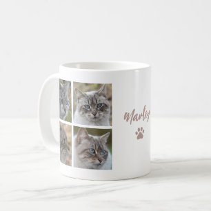 Mug Café Personnalisé Collage Photo de Chat Mignon