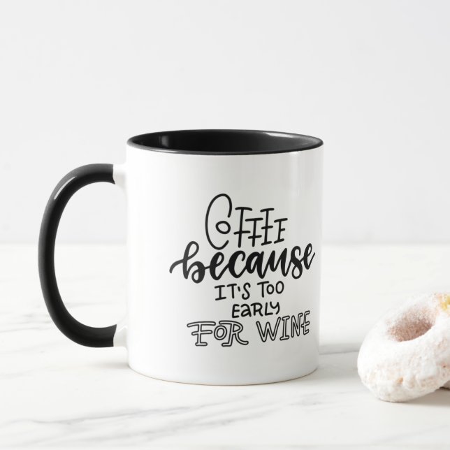 Mug café personnalisé, Coupe bistro personnalisée (Avec donut)