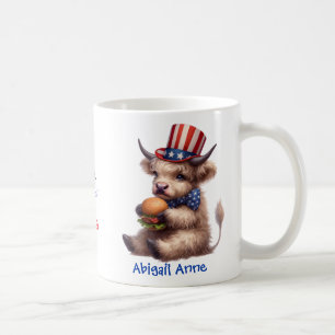 Mug Café personnalisé de bébé vache Highland patriotiq