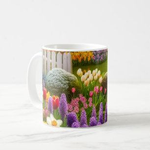 Mug Café personnalisé du jardin de fleurs de printemps