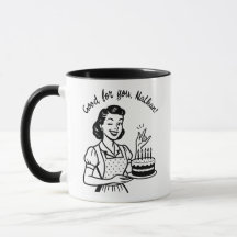 Café personnalisé Retro Birthday Cake