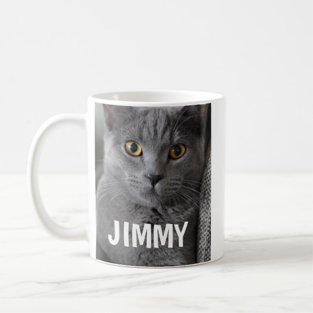 MUG CAFÉ PERSONNALISÉ TYPOGRAPHIE CHAT ANIMÉ (Gauche)