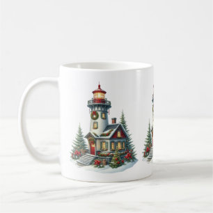 Mug café phare de Noël