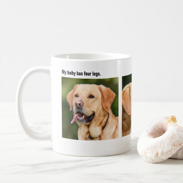 Mug Café photo personnalisé pour animal de compagnie t (Avec donut)