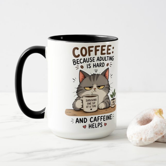Mug Café pour chat  (Avec donut)